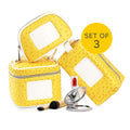 3 pc Set - Ostrich Style Beauty Bag Set