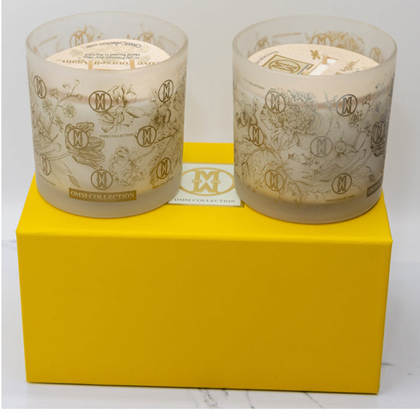 2 pc Candle Set - Garden Jewel Natural Soy 2 Wick Aroma Therapy